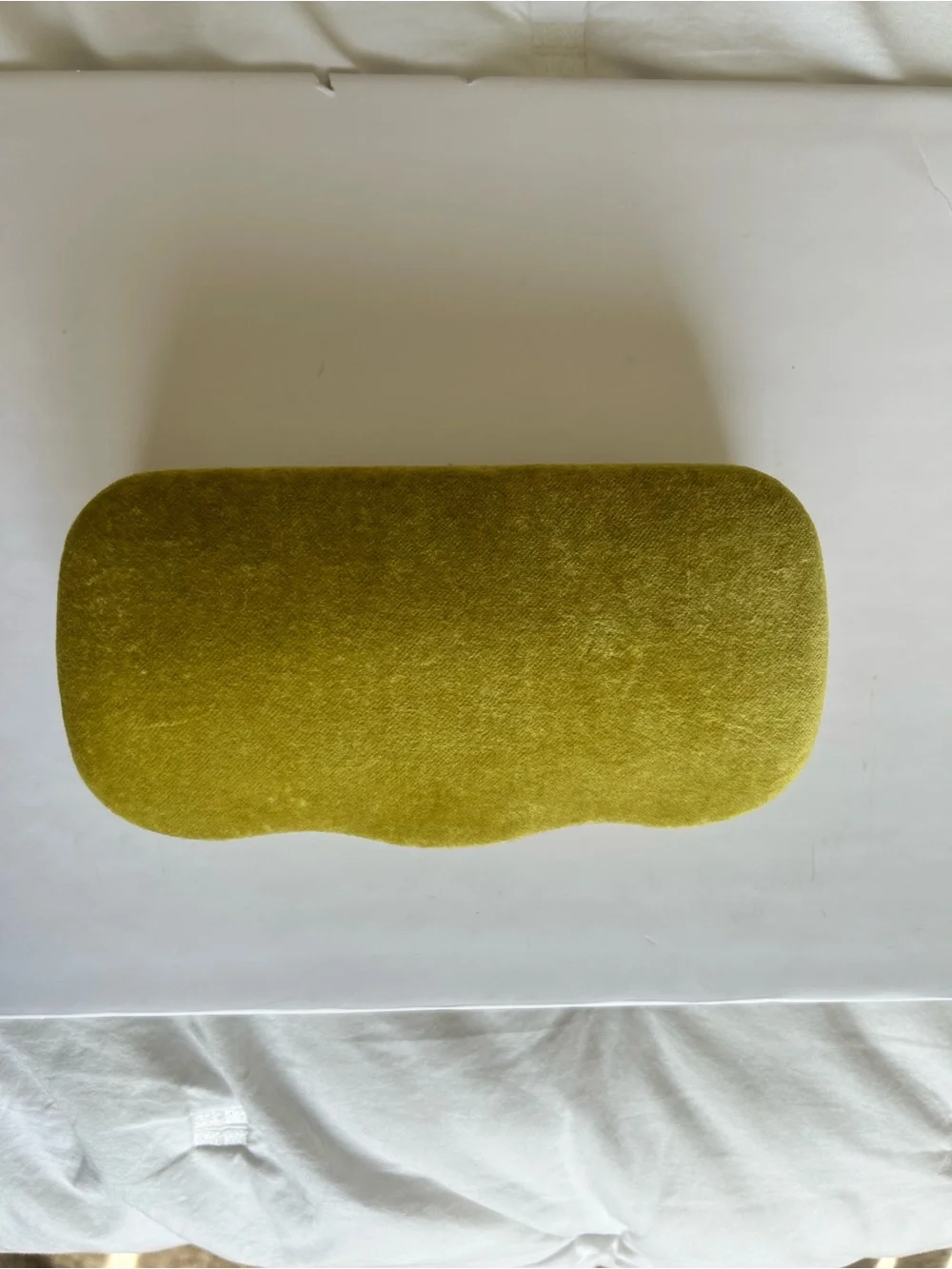 Gucci Yellow Velvet Eyewear Case with Blue Interior